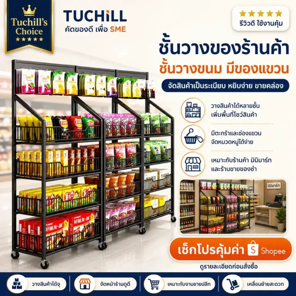 ขั้นวางของ ชั้นวางขนม ชั้นวางของร้านค้า
